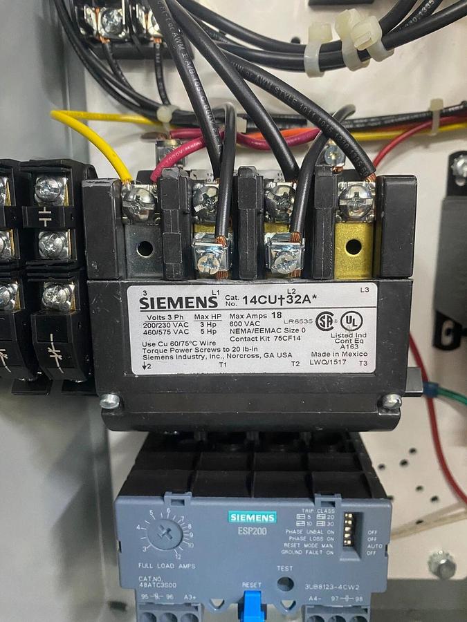 Siemens 17CUC92BF11 Non-Reversing Motor Starter, 30 Amp Fusible Amp Disconnect