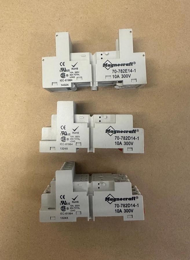 Magnecraft (2) 70-782D14-1, (1) 70-782E14-1 Relay - Lot of 3 *NEW*