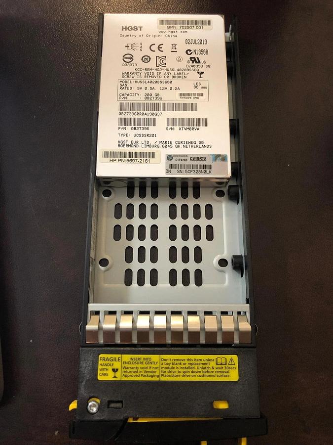 Used HP HGST HUSSL4020BSS600 200 GB SAS