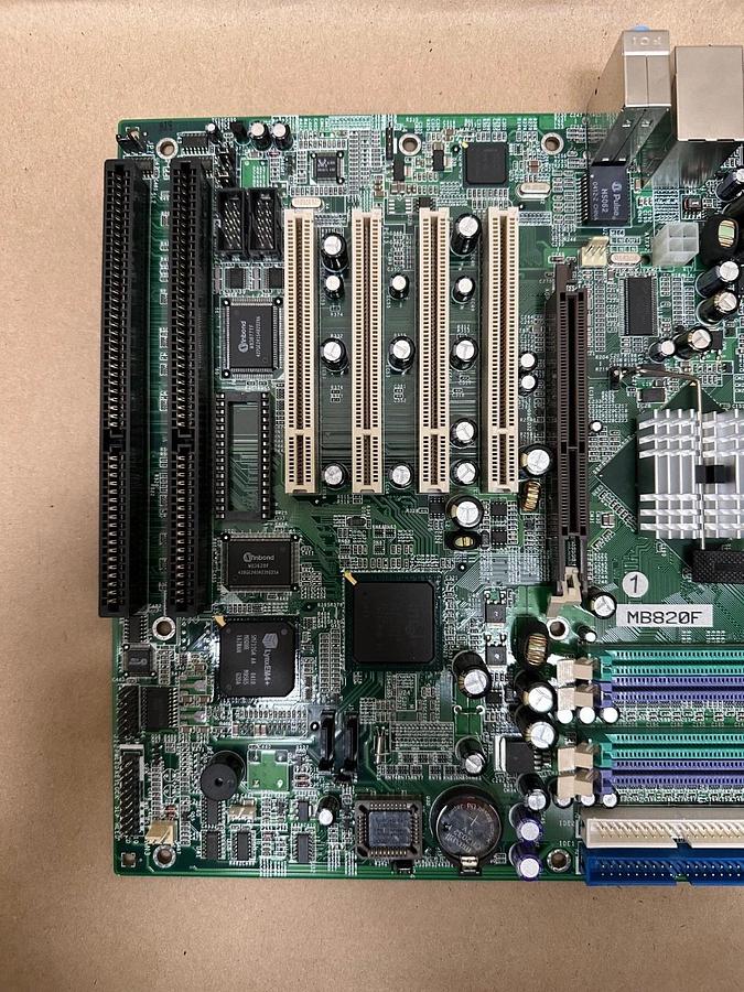 Used MB820F Motherboard, Missing Pieces