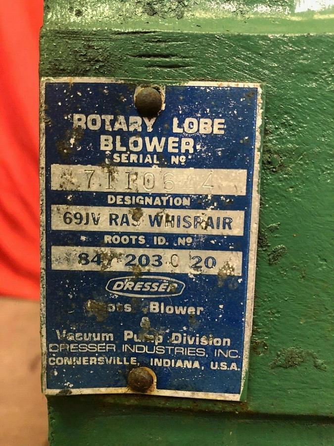 Used Roots Dresser 69JV RAS WHISPAIR Rotary Lobe Blower
