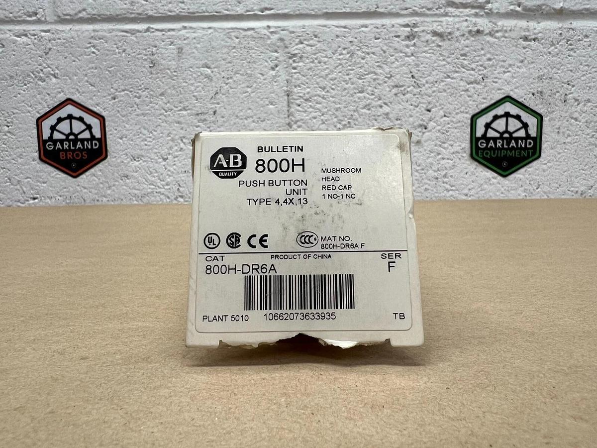 Allen Bradley 800H-DR6A Mushroom Head Push Button Red Cap
