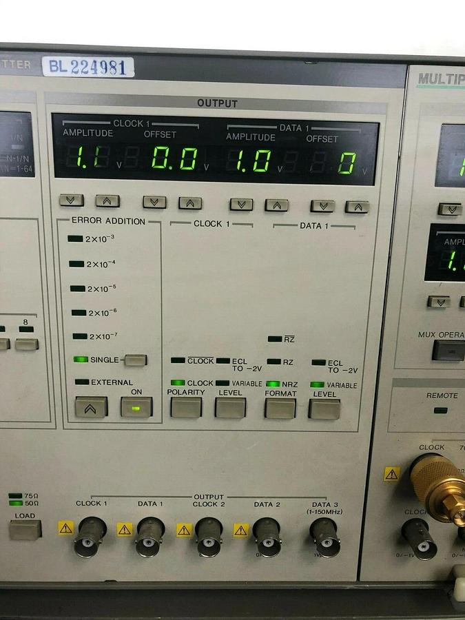 Used Arnitsu ME522A Error Rate Measuring Equipment. Receiver and Transmitter