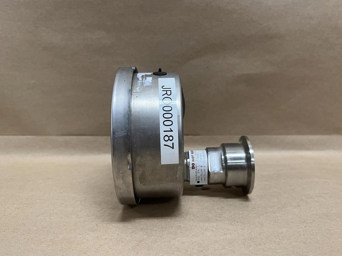 Used LTR 0-160 PSi, 0-11 bar Pressure Gauge w/ AISI 316L SS Tube + Socket