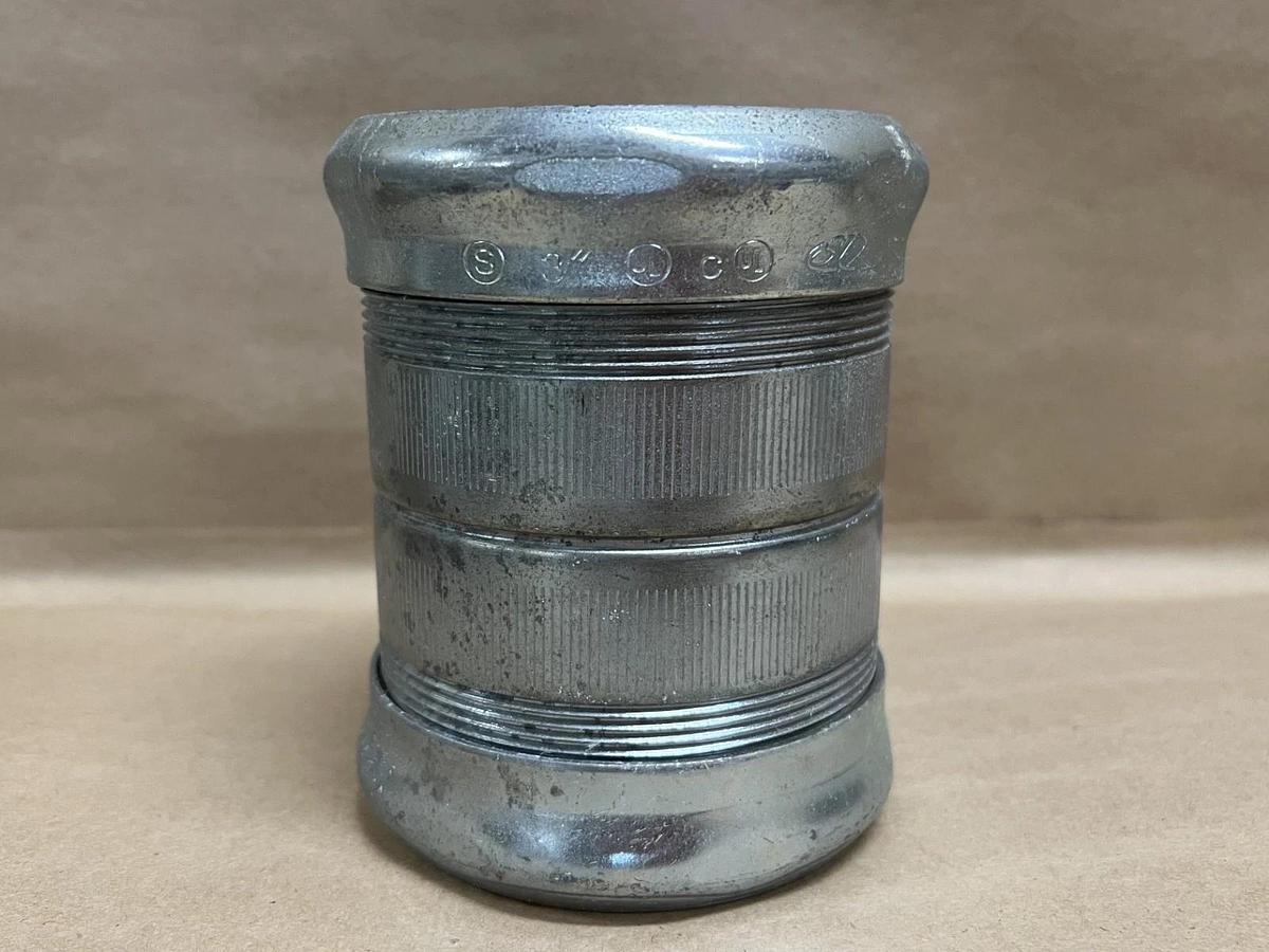 Used Steel City 3" Steel EMT Compression Coupling - Lot of 3