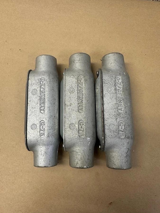 Used O-Z/Gedney C-75 3/4” Conduit - Lot of 3