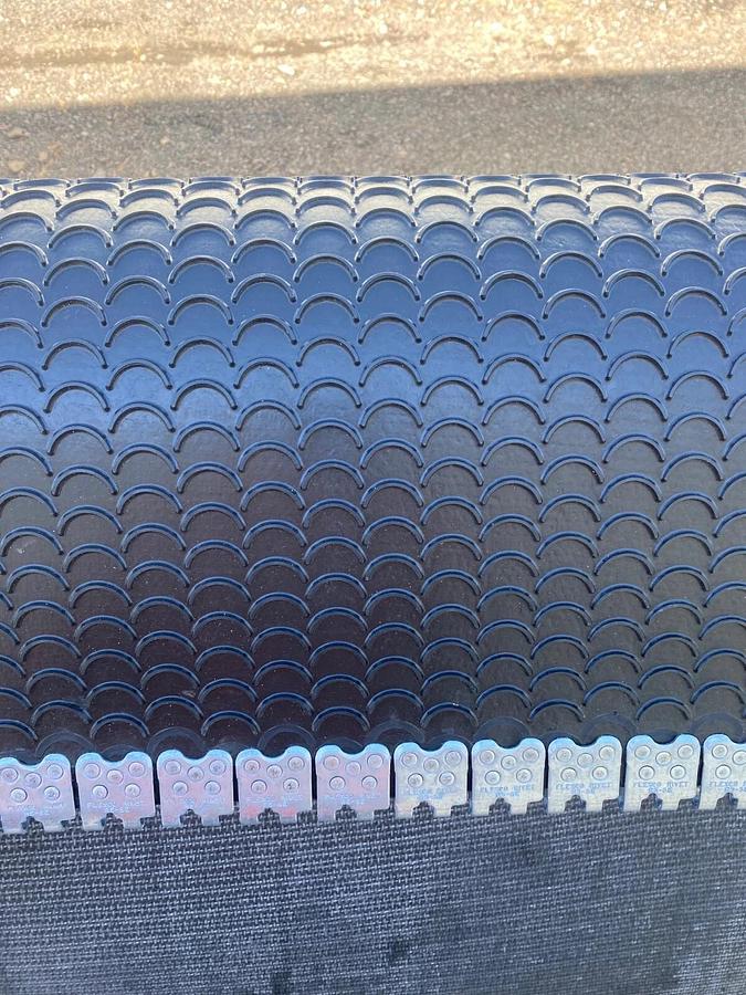 Used Conveyor Belt W: 36”, L: 205” Crescent Top with Lacing and Lacing Components