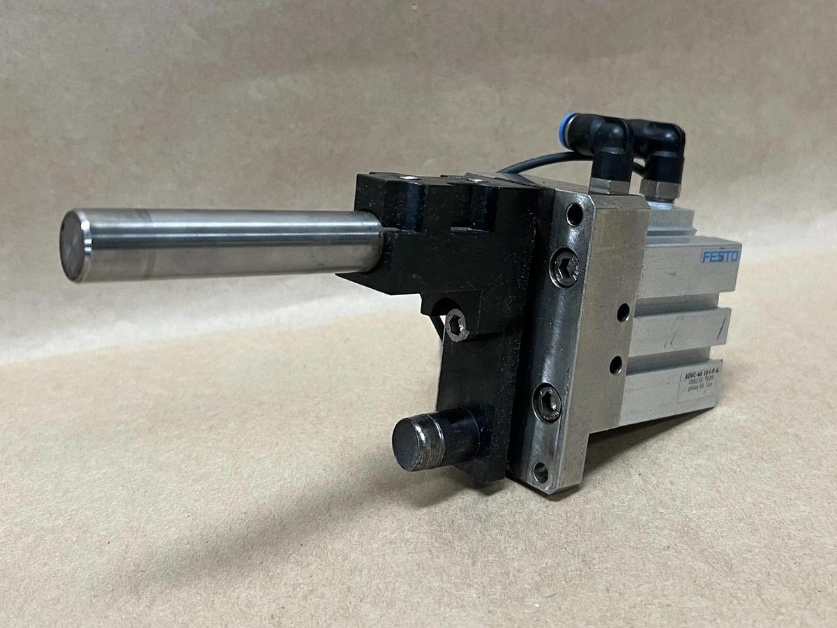 Used Festo ADVC-40-10-I-P-A Pneumatic Cylinder w/ Guided Thruster