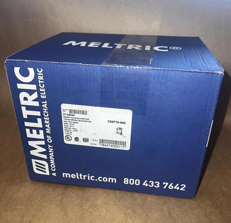 Meltric 37-24043 Receptacle/Connector 200A 48V 3P+G DS200 Size 6 Type 4X *NEW*