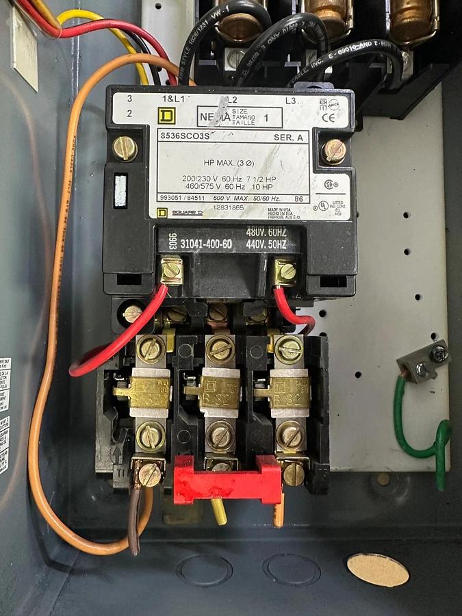 Used Square D 8538SCG14V02S Enclosure Type 1, 30A