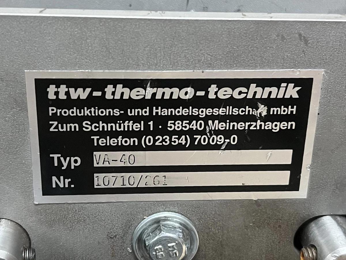 Used RGM RF0.09/4-71 3Ph 1350RPM Gear Motor TTW-Thermo-Technik, VA-40 Automation Unit