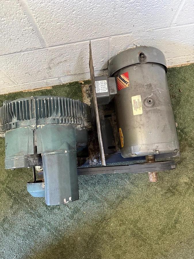 Used Siemens ELMO-G 2BH1 413-1HY99-Z Vacuum Pump, Baldor M3616T 7.5Hp 3450RPM, Motor