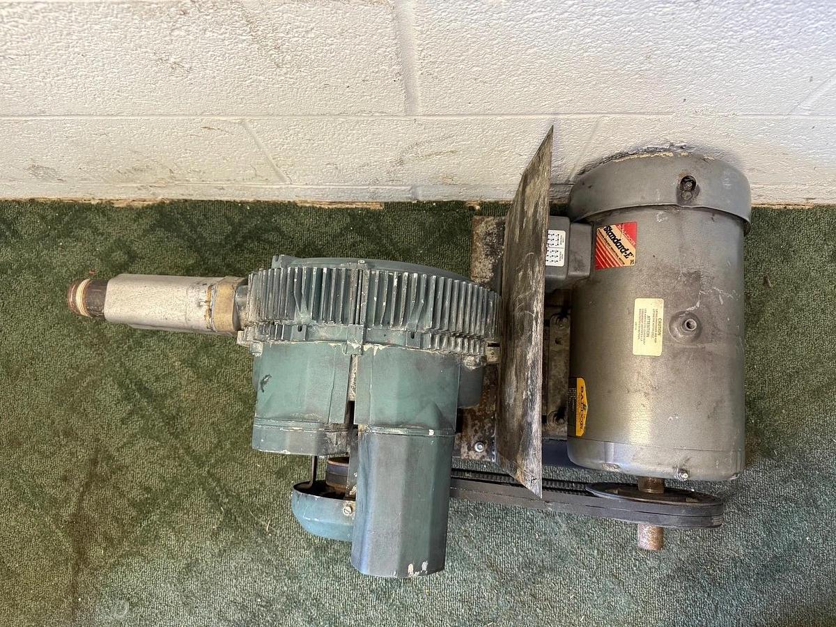 Used Siemens ELMO-G 2BH1 413-1HY99-Z Vacuum Pump, Baldor M3616T 7.5Hp 3450RPM, Motor