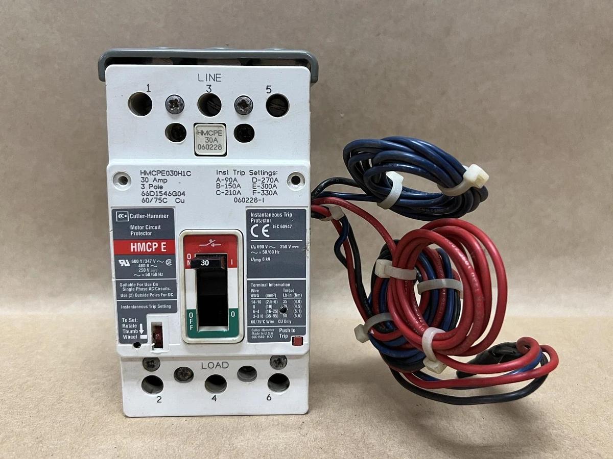 Used Cutler-Hammer HMCPE030H1C 30A, 3 Pole, Motor Circuit Protector