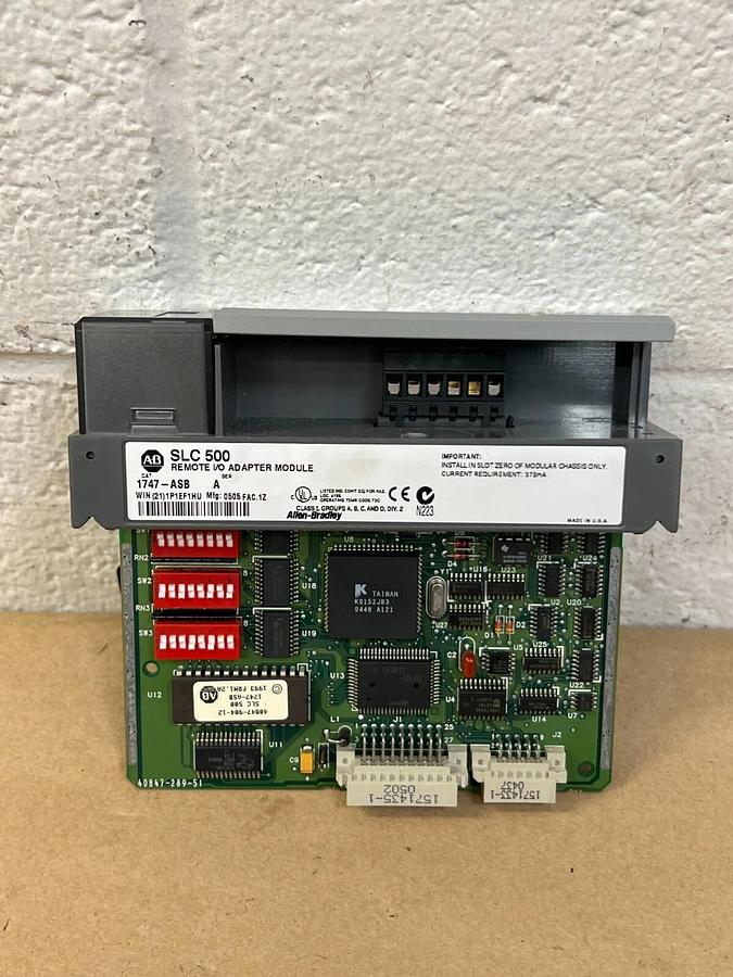 Used Allen Bradley 1747-ASB Series A Remote I/O Adapter Module SLC 500