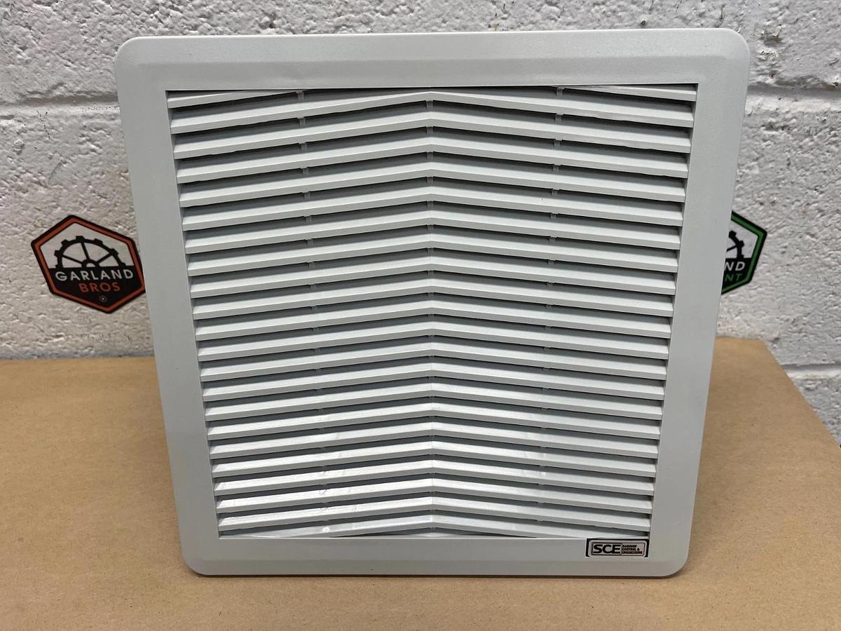 Used Saginaw Control & Engineering SCE-N12FA66LG Filter Fan 10”x10” RAL7035 Grey *NEW