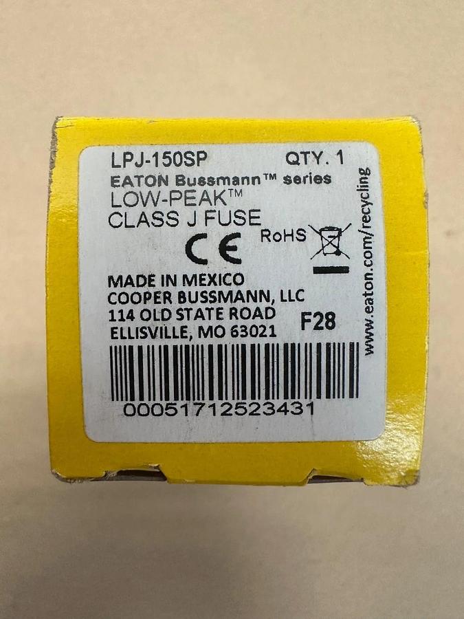 Used Bussmann LPJ-150SP Low-Peak Class J Fuse