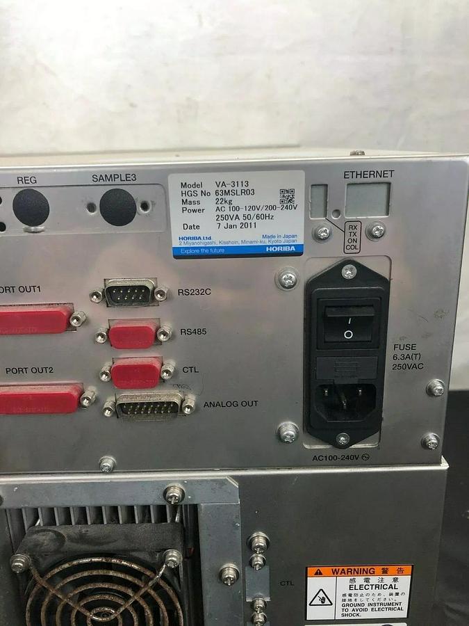 Used Horiba VS-3000 Sampling Unit w/ VA-3113 Gas Analyzer