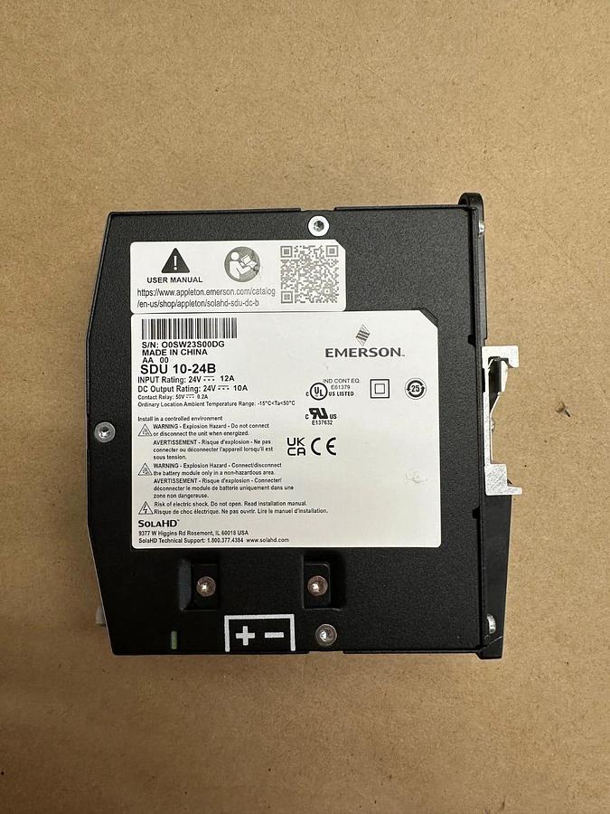 Used Emerson SolaHD SDU 10-24B Power Supply *NEW*