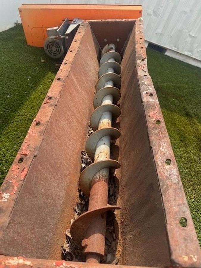 Used Industrial Screw Auger/ Conveyor 60" Long, Falk 5107 J25 7, Baldor CM35461