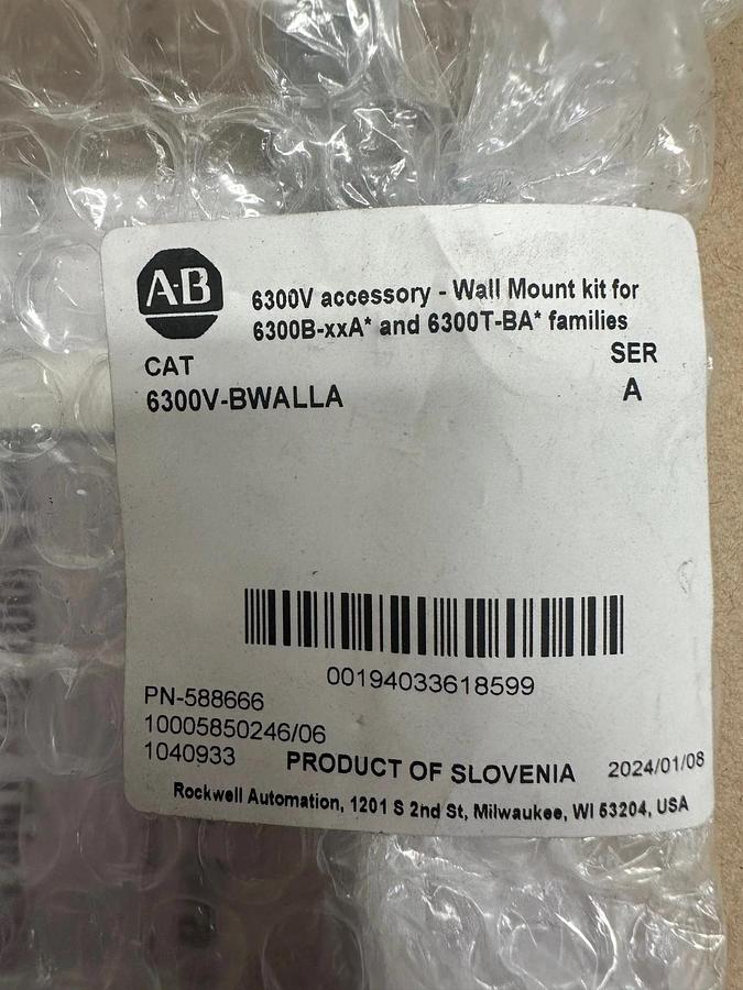 Used Allen Bradley 6300V-BWALLA Wall Mount Kit