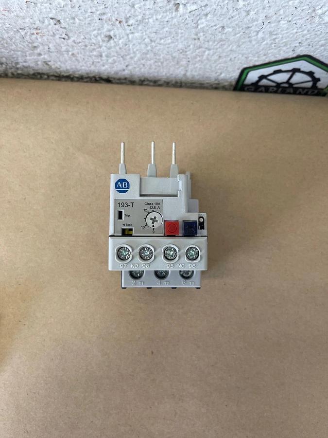 Used Allen-Bradley 193-T1AC12 Thermal Overload Relay, Series A, 9-12.5 Setting Range