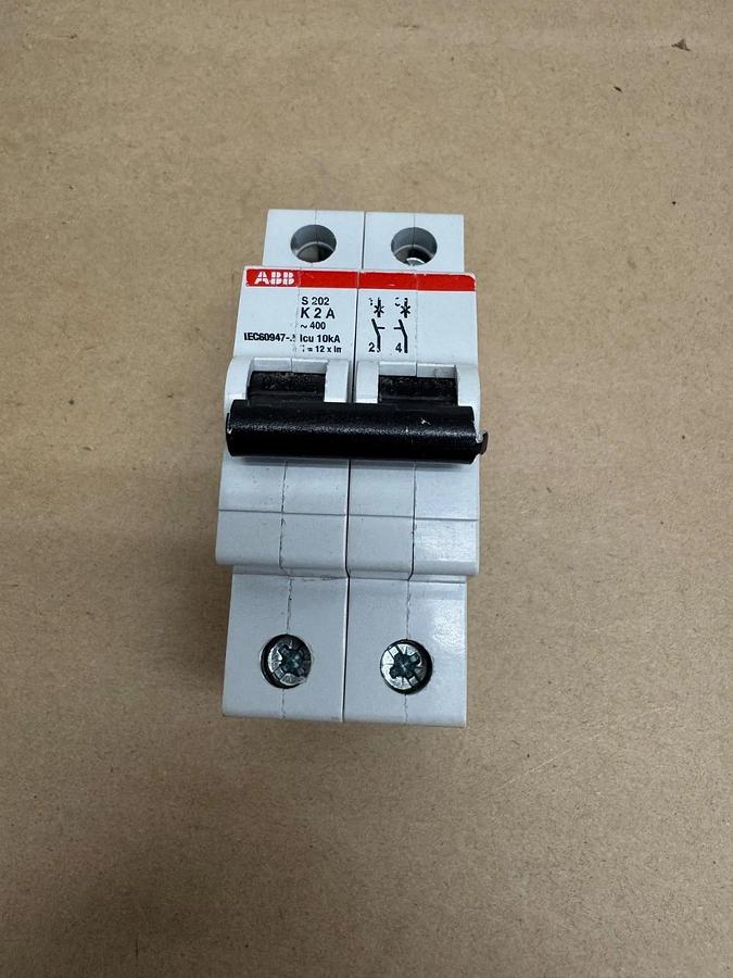 New - open box ABB S 202 K 2 A, 2 Pole Circuit Breaker *NEW*
