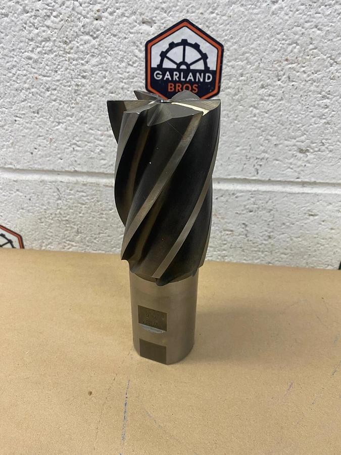 Used Weldon A80-10 End Mill, 2-1/2” Diameter, 2” Shank Diameter, 6 Flute