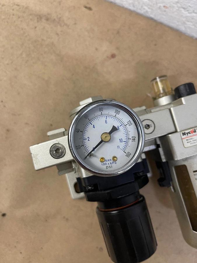 Used Nycoil AR3000-03 and AL3000-03 Pneumatic Regulator Filter Check Valve Assembly