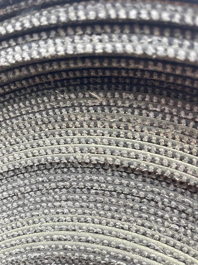 Used Conveyor Belt W:50.5” L: 135’ Rough Top 2 Ply