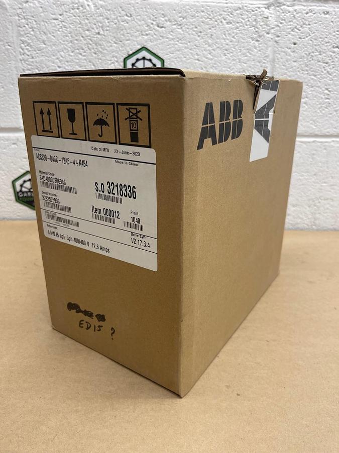 ABB ACS380-040C-12A6-4+K454 AC Drive, Drive SW: V2.17.3.4 *NEW*
