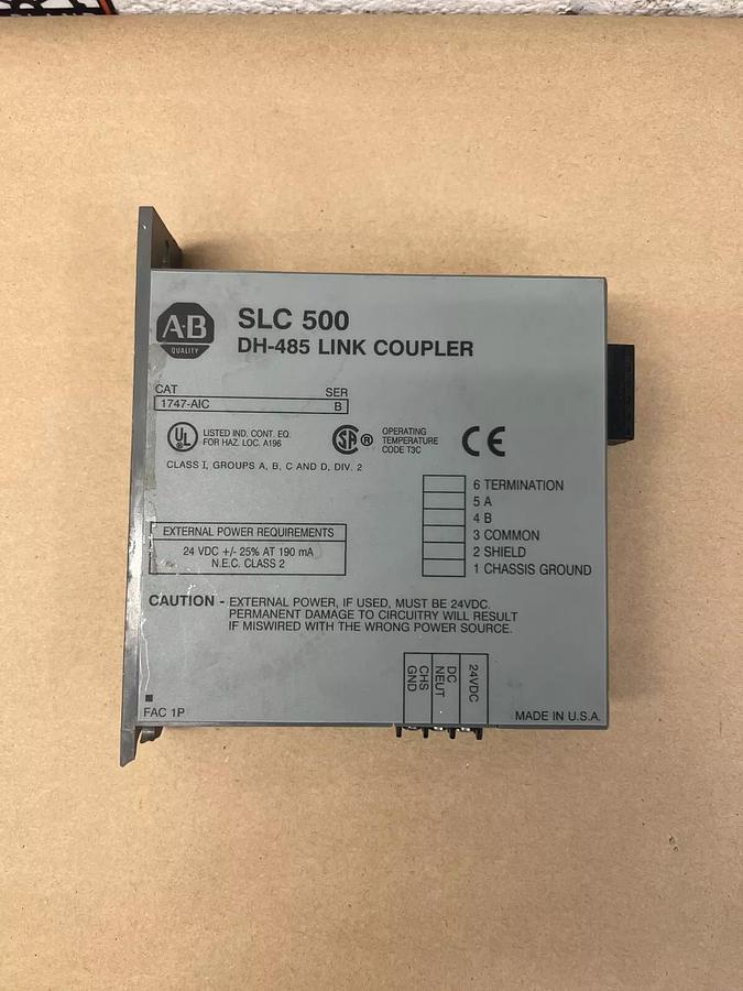 Used Allen Bradley DH-485 Link Coupler CAT: 1747-AIC