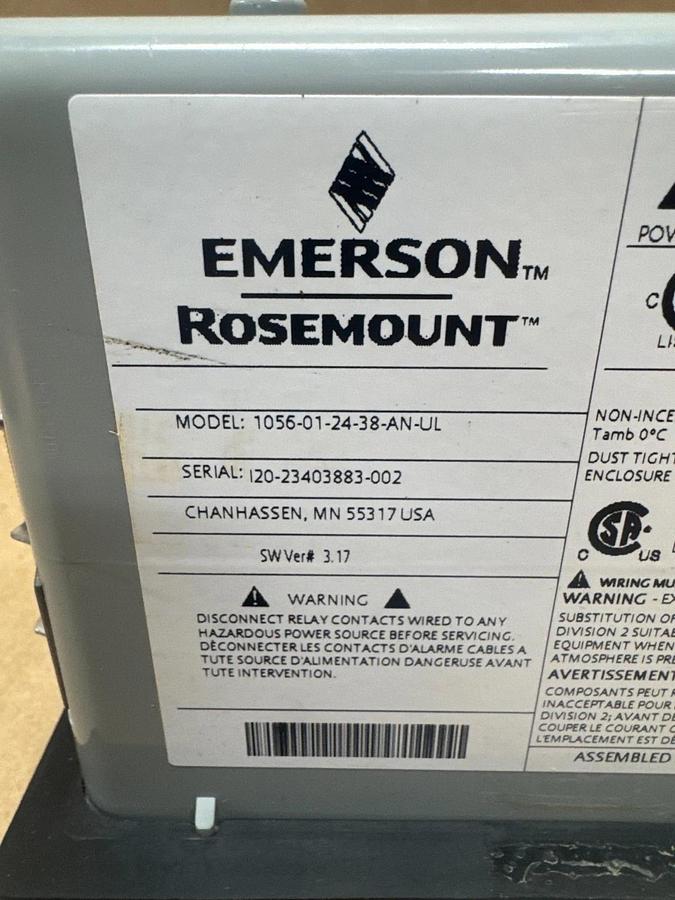 Used Emerson Rosemount 1056-01-24-38-AN-UL Instrument Transmitter