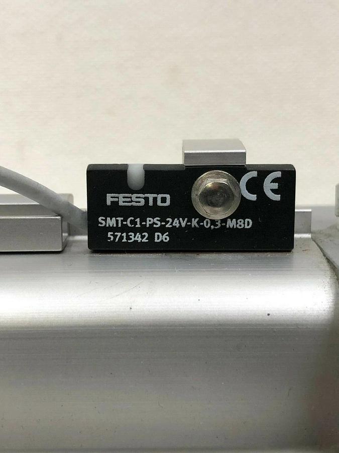 Used Festo DGRF-C-GF-40-80-PPVA-R Pneumatic Cylinder Guided Drive w/ Proximity Sensor