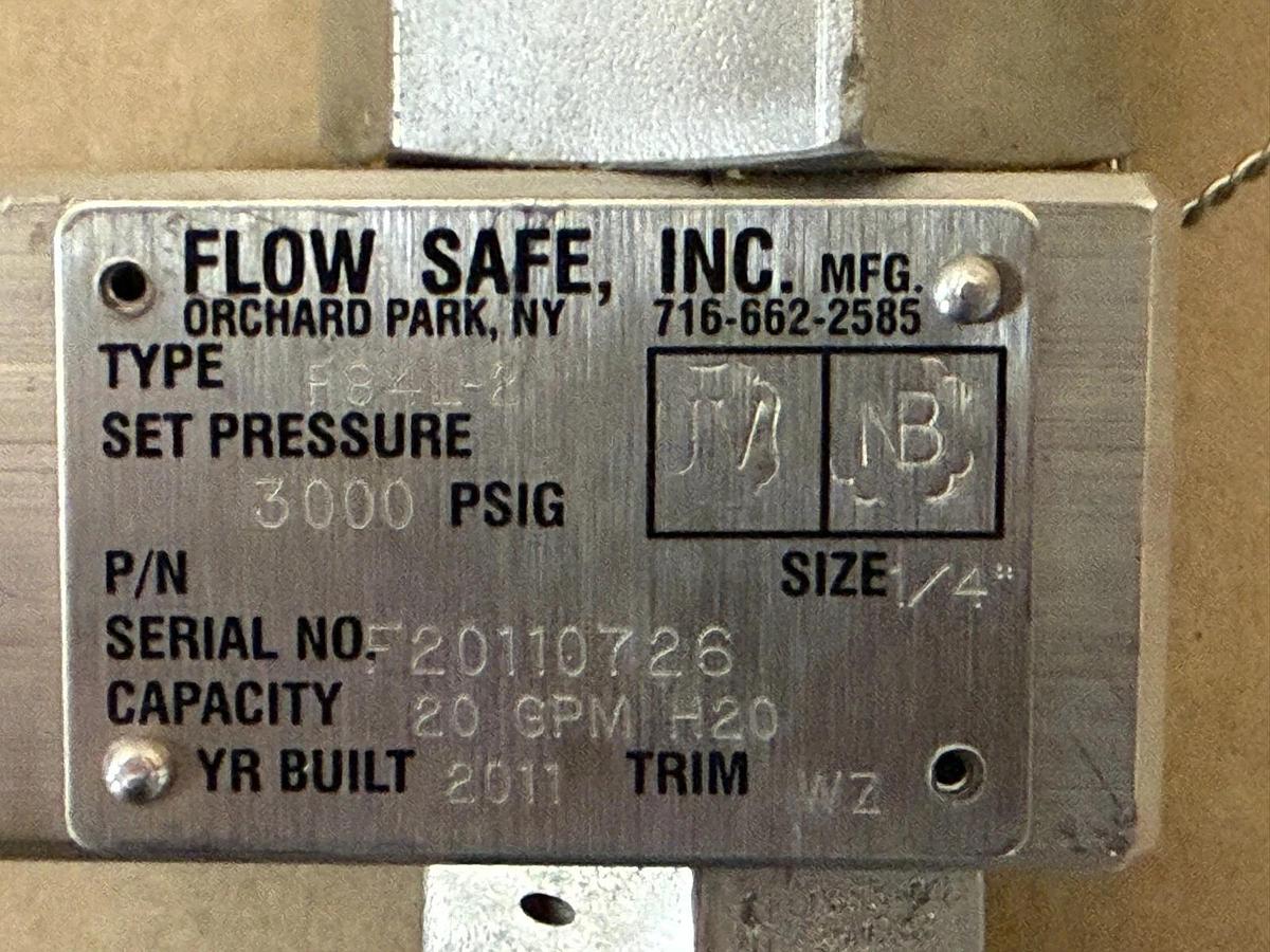Used Flowsafe F84L-2 Micro Safety Relief Valve