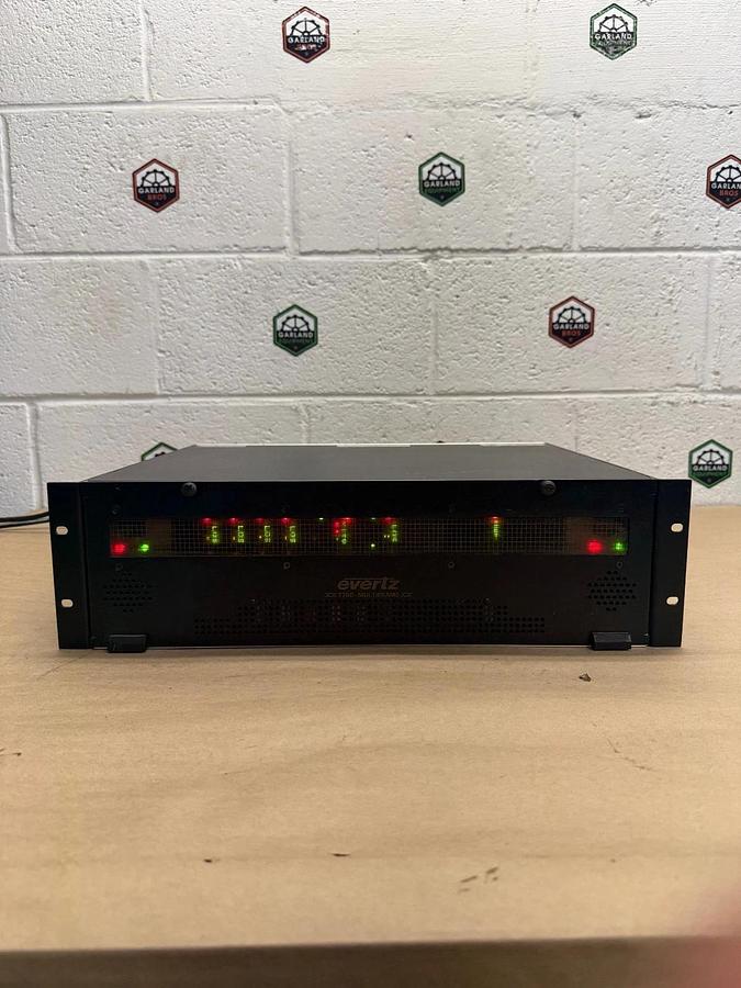 Used Evertz MicroSystems 7700FR-C Multiframe Chassis, 15 Card Slots, 300VA 50/60Hz