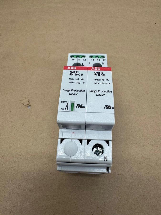 Used ABB OVR T2 1N 40-150 P TS U Surge Protective Device *NEW*