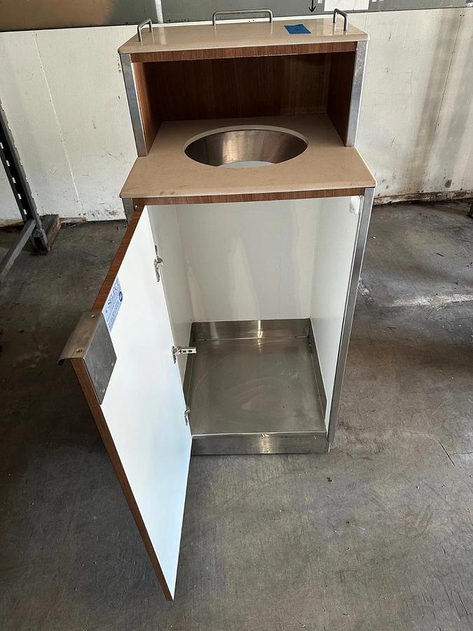 Used Custom Single Trash Rolling Cart