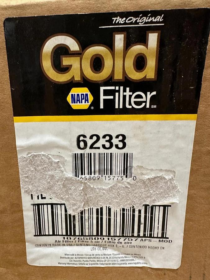 Used NAPA 6233 Gold Air Filter *NEW*