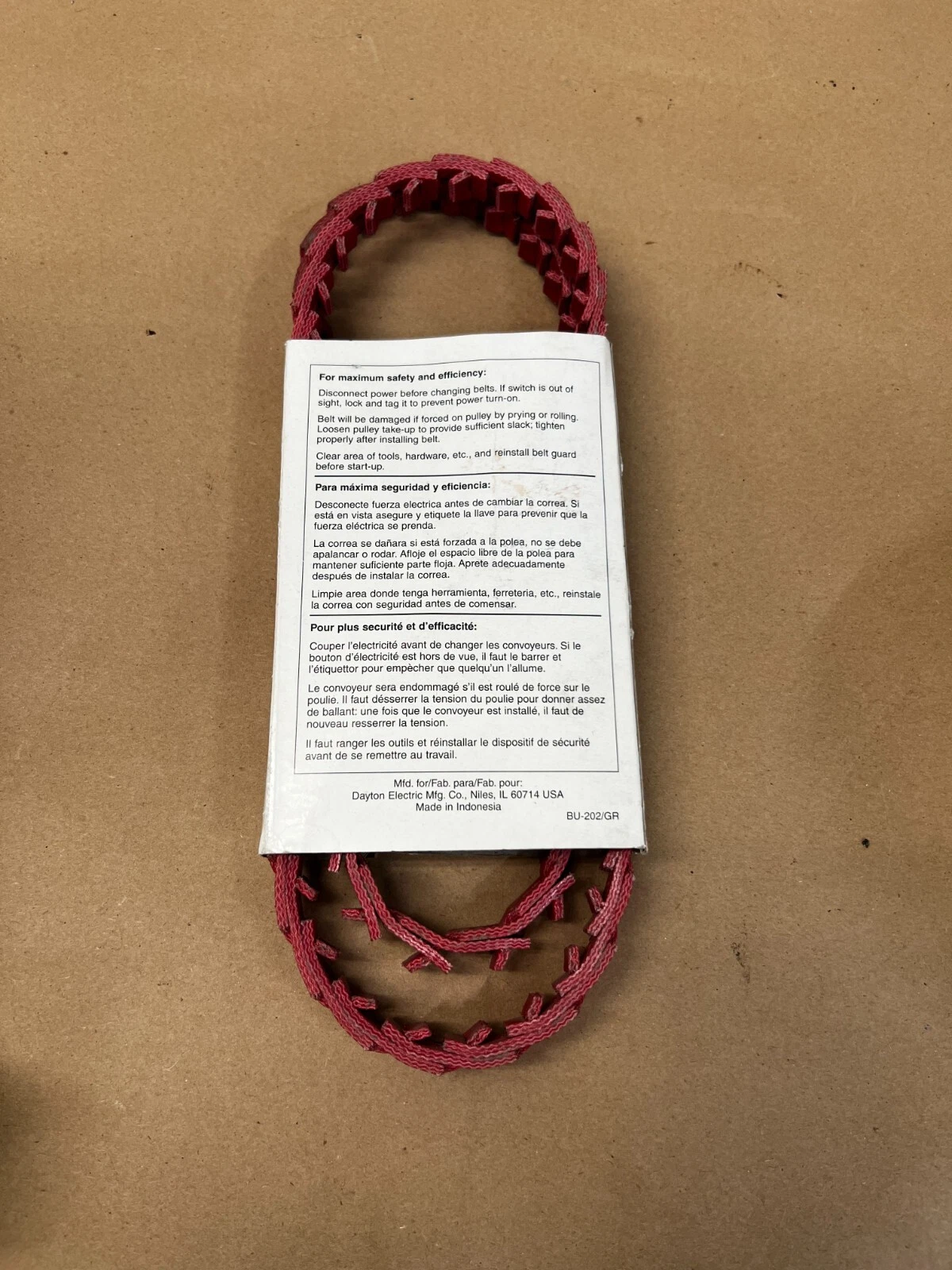 Used Dayton Premium V-belt 3X472G A48 for sale online