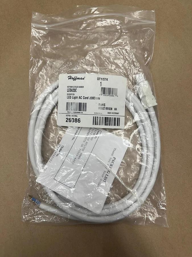 Hoffman LEDA20C LED Light AC Cord 2000mm *NEW*