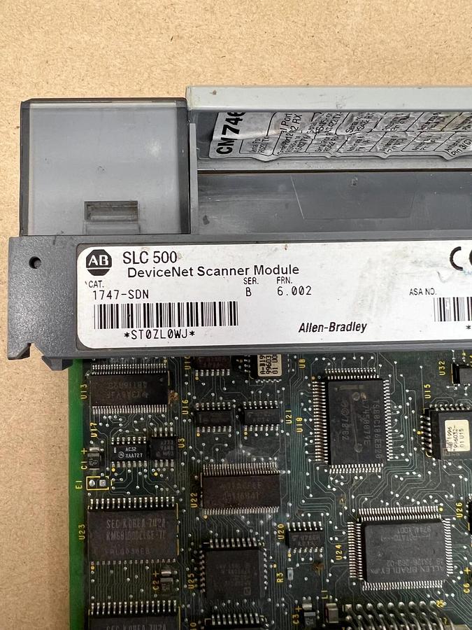 Used Allen Bradley 1747-SDN SLC 500 DeviceNet Scanner Module, Ser. B, FRN. 6.002
