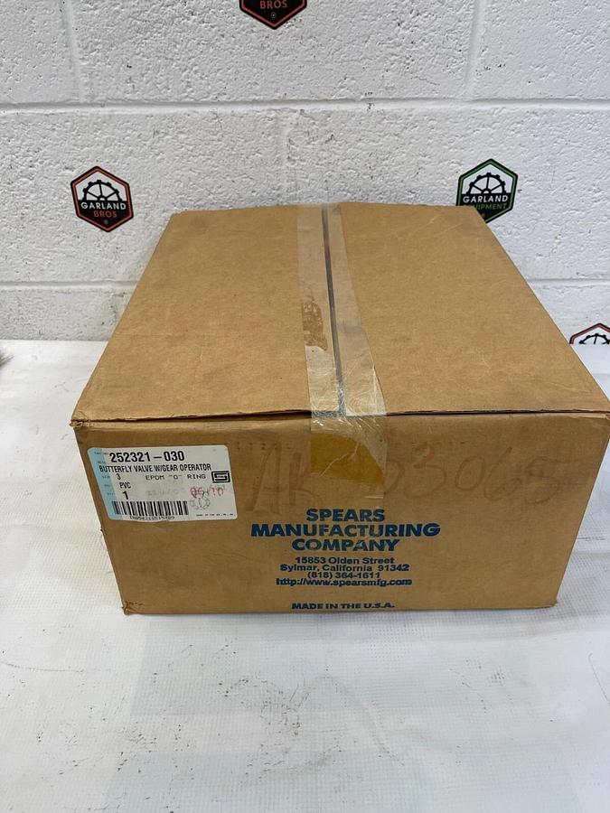 Used Spears 252321-030 Butterfly Valve w/ Gear Operator