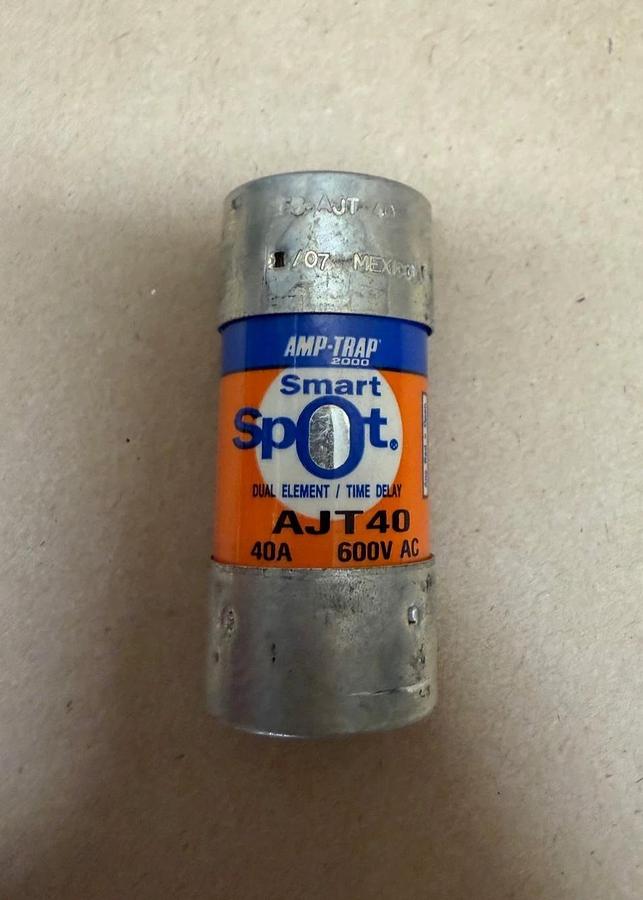 Used Amp-Trap AJT40 Smart Spot 40A 600VAC Fuse - Lot of 3