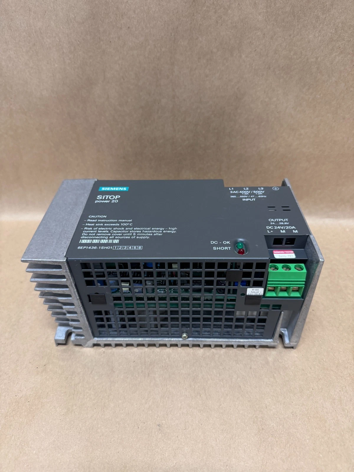 Used Siemens 6EP1436-1SH01 SITOP Power 20 Power Supply
