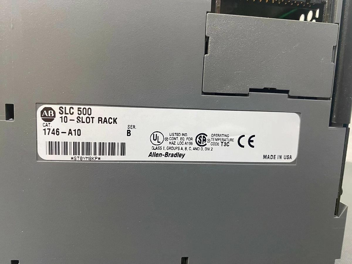 Used Allen Bradley (1) 1746-P2 Power Supply, (1) 1746-A10 10 Slot Rack, (2) 1746-IB16