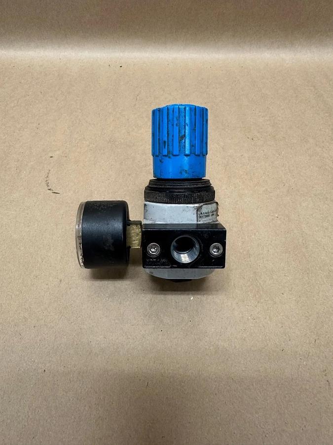 Used FESTO LR-D-7-MINI Pressure Regulator w/ FESTO 345 395 VD Pressure Gauge