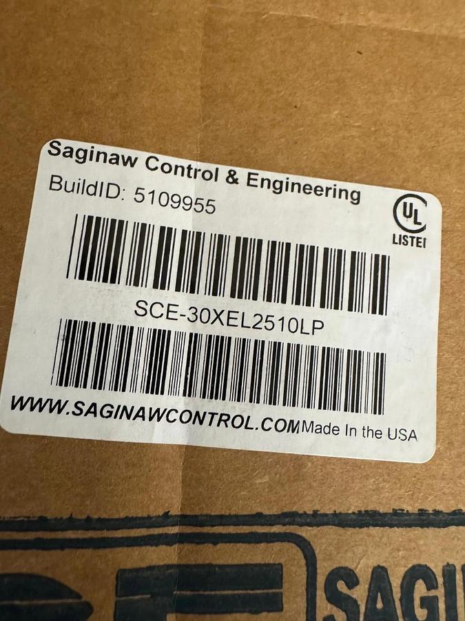 Used Saginaw SCE-30XEL2510LP Enclosure *NEW*