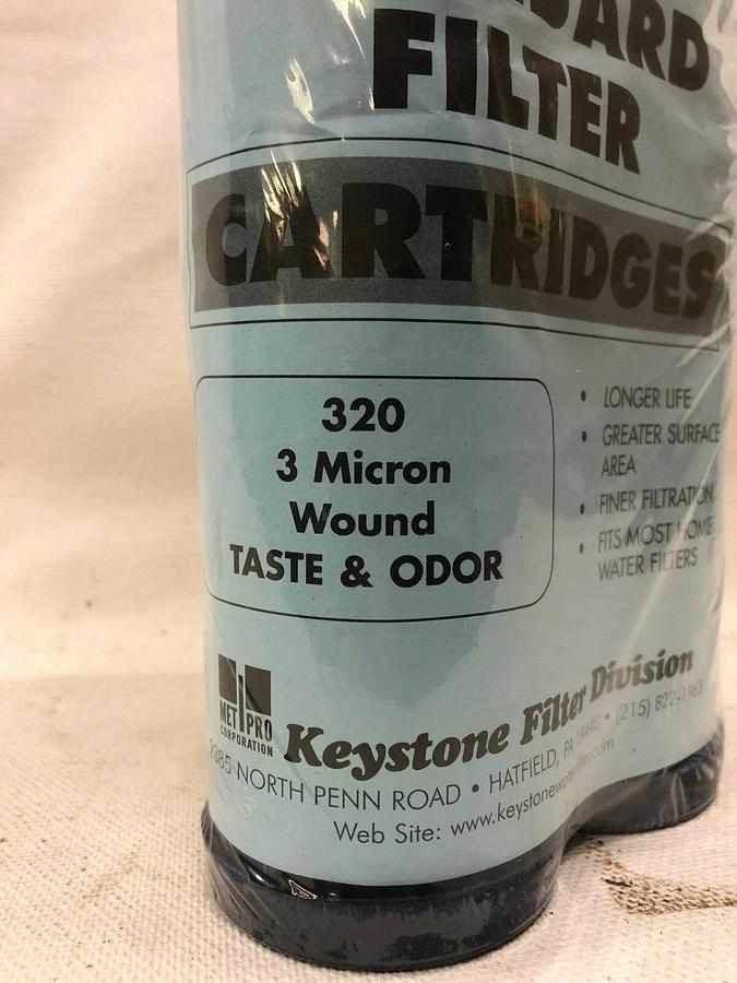 Used Keystone Filter 320, 30 Micron Wound Taste and Odor Cartridges