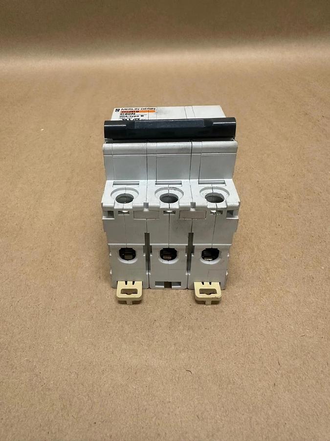 Used Merlin Gerin C60N Multi 9, 20A-Type B 3 Pole, 480VAC Breaker